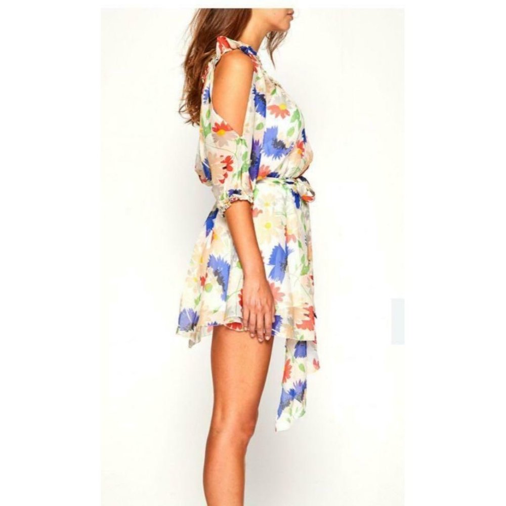 Alice McCall Get In Line Silk Chiffon Floral Dress - Picture 3 of 3